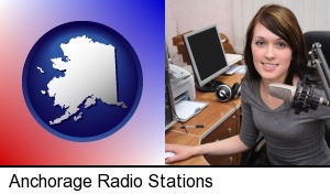 Anchorage, Alaska - a female radio announcer