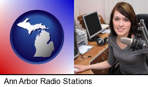 a female radio announcer in Ann Arbor, MI