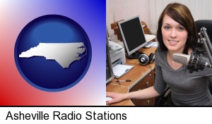 Asheville, North Carolina - a female radio announcer