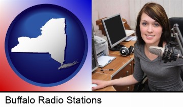 a female radio announcer in Buffalo, NY