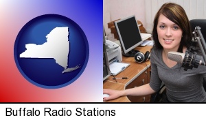 Buffalo, New York - a female radio announcer