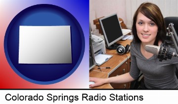 a female radio announcer in Colorado Springs, CO