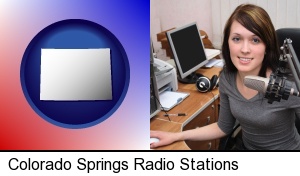 Colorado Springs, Colorado - a female radio announcer