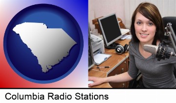 a female radio announcer in Columbia, SC