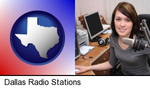 Dallas, Texas - a female radio announcer