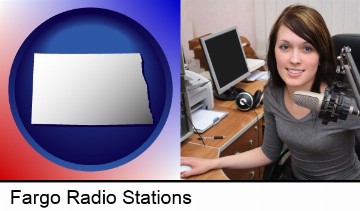 a female radio announcer in Fargo, ND