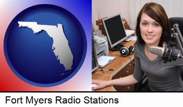 a female radio announcer in Fort Myers, FL