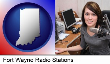 a female radio announcer in Fort Wayne, IN