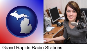 Grand Rapids, Michigan - a female radio announcer