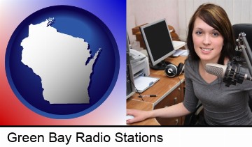 a female radio announcer in Green Bay, WI
