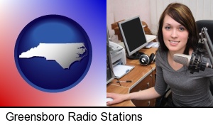 Greensboro, North Carolina - a female radio announcer