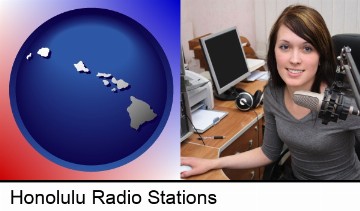 a female radio announcer in Honolulu, HI