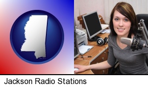 Jackson, Mississippi - a female radio announcer