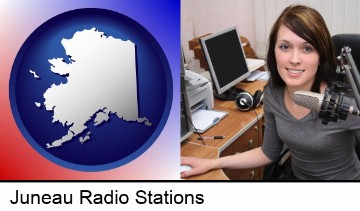 a female radio announcer in Juneau, AK