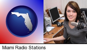 a female radio announcer in Miami, FL