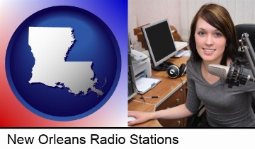 a female radio announcer in New Orleans, LA