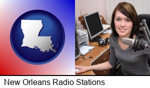 New Orleans, Louisiana - a female radio announcer