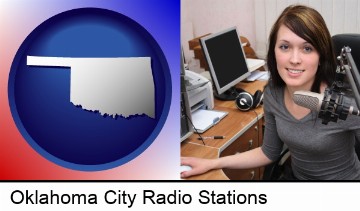 a female radio announcer in Oklahoma City, OK
