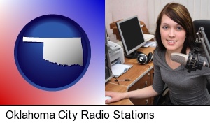 Oklahoma City, Oklahoma - a female radio announcer
