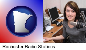Rochester, Minnesota - a female radio announcer
