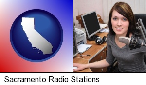 a female radio announcer in Sacramento, CA