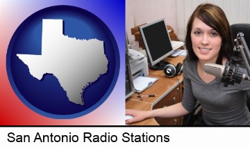 a female radio announcer in San Antonio, TX