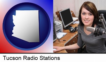 a female radio announcer in Tucson, AZ