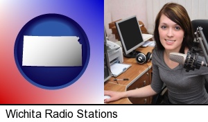 Wichita, Kansas - a female radio announcer