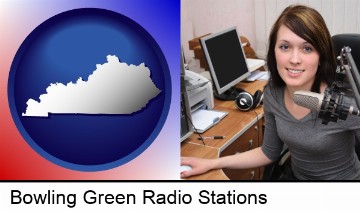 a female radio announcer in Bowling Green, KY
