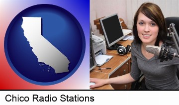 a female radio announcer in Chico, CA