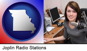 a female radio announcer in Joplin, MO