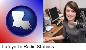 Lafayette, Louisiana - a female radio announcer