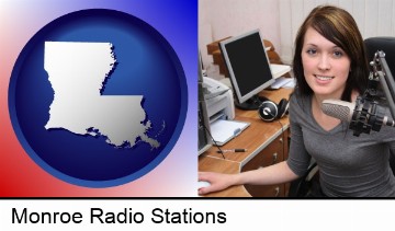 a female radio announcer in Monroe, LA