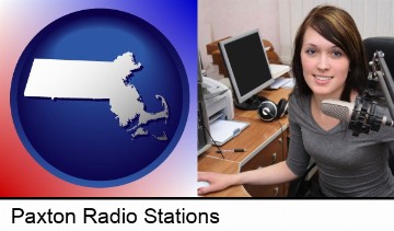 a female radio announcer in Paxton, MA