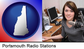 a female radio announcer in Portsmouth, NH