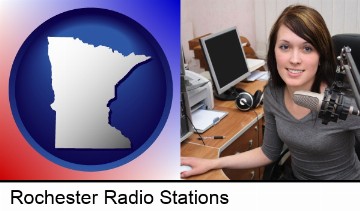 a female radio announcer in Rochester, MN