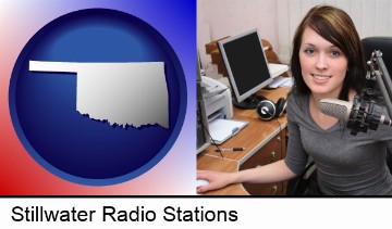 a female radio announcer in Stillwater, OK